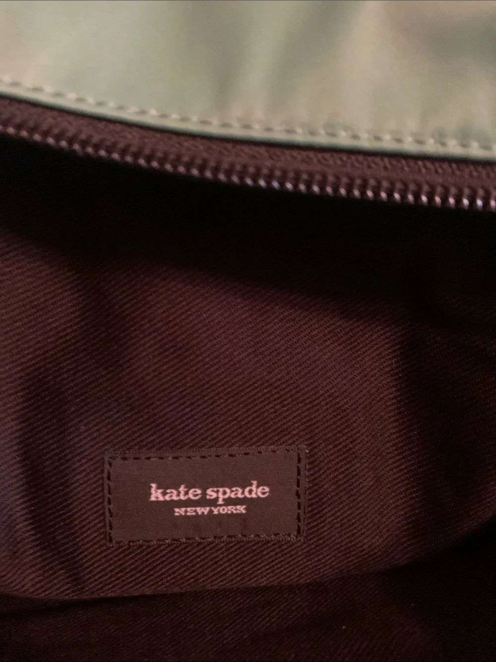 kate spade Teal Green Backpack – Front Zip Pocket